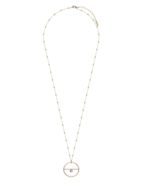 Collar Nine West Gold Social Crystal Resina