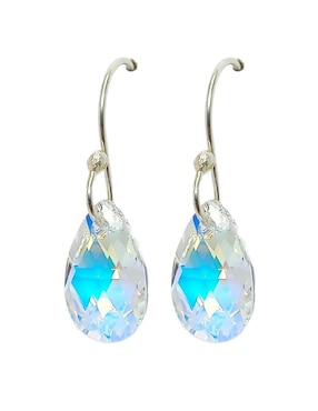 Aretes y collar Zvezda Pear de plata P925 swarovski