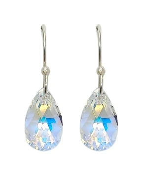 Aretes y collar Zvezda Pear de plata P925 swarovski