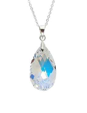 Aretes y collar Zvezda Pear de plata P925 swarovski
