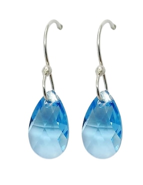 Aretes y collar Zvezda Pear de plata P925 swarovski
