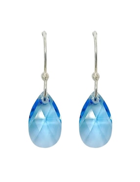 Aretes y collar Zvezda Pear de plata P925 swarovski