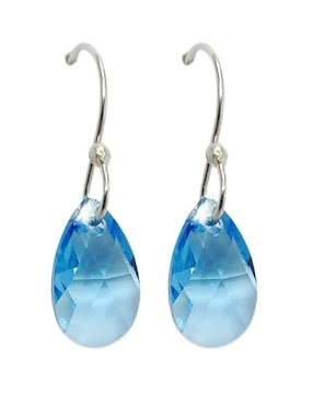 Aretes y collar Zvezda Pear de plata P925 swarovski