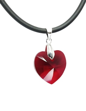 Collar Zvezda Heart De Plata P925 Cristal