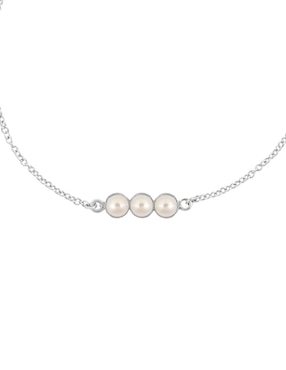 Pulsera Anante de plata con perla Sereno con acabado pulido