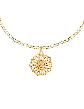 Pulsera Anante de plata Girasol con acabado baño de oro
