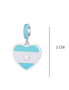 Charm de corazón Mayfer Joyería mundial de plata P 925