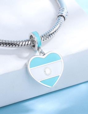 Charm de corazón Mayfer Joyería mundial de plata P 925