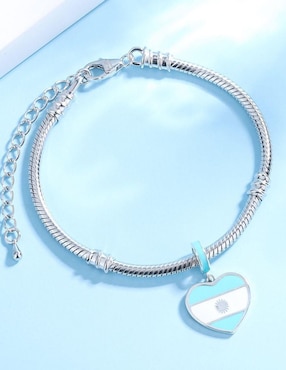 Charm de corazón Mayfer Joyería mundial de plata P 925