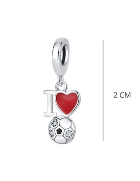 Charm de corazón Mayfer Joyería mundial de plata P 925