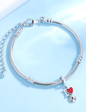 Charm de corazón Mayfer Joyería mundial de plata P 925