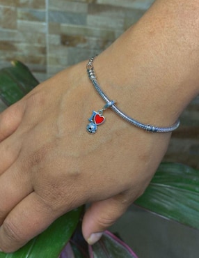 Charm de corazón Mayfer Joyería mundial de plata P 925