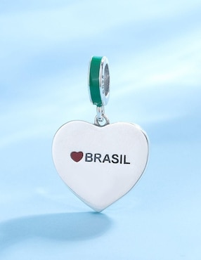 Charm de corazón Mayfer Joyería mundial de plata P 925
