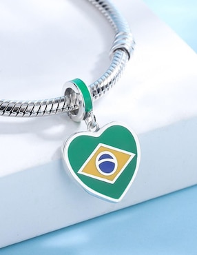 Charm de corazón Mayfer Joyería mundial de plata P 925