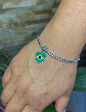 Charm de corazón Mayfer Joyería mundial de plata P 925