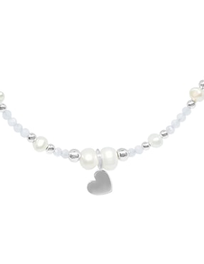 Pulsera Anante de plata con calcedonia Amore