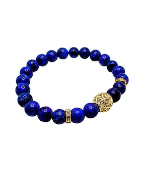 Pulsera Crixus Joyeria con lapislázuli con acabado baño de oro