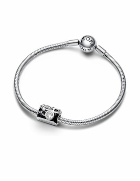 Charm redondo Pandora marvel x de plata P 925 zirconia cúbica