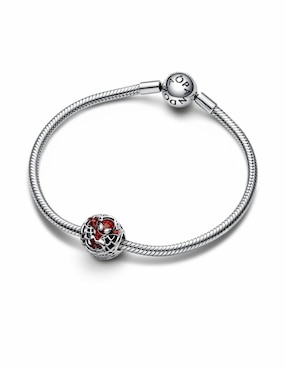 Charm redondo Pandora marvel x de plata