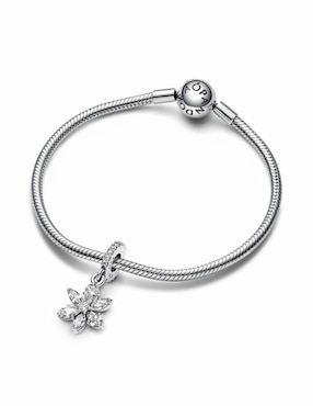 Colgante redondo Pandora timeless de plata zirconia cúbica