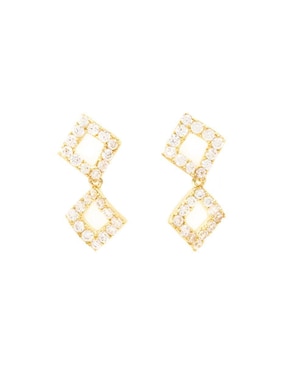 Aretes Sofia Blum de plata P 925 con acabado brillante zirconia