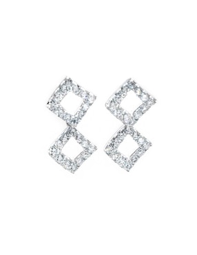 Aretes Cortos Sofia Blum De Plata P 925 Zirconia