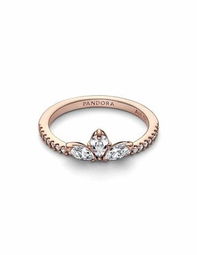 Anillo Pandora Timeless de plata 14 k zirconia cúbica con acabado baño de oro