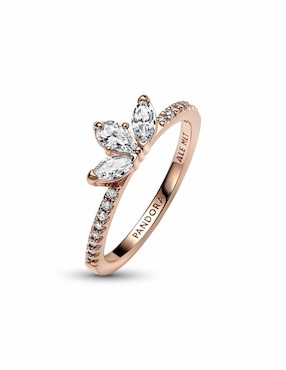 Anillo Pandora Timeless de plata 14 k zirconia cúbica con acabado baño de oro