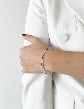 Pulsera Anante de plata Gerbera con acabado brillante