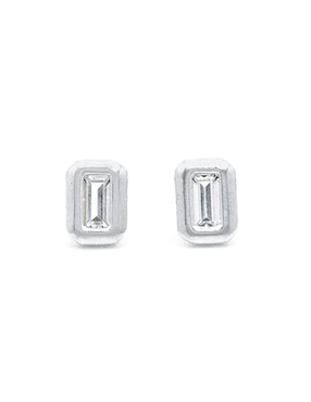 Broquel De Rectangulo Sofia Blum De Plata P 925 Zirconia