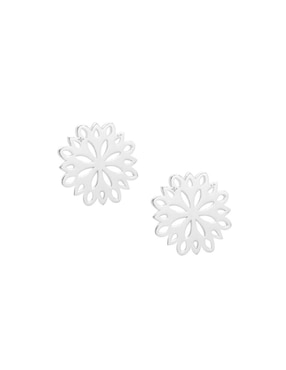 Aretes Cortos De Flor Anante Gerbera De Plata P 925