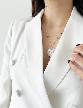 Collar Anante Gerbera de plata P 925
