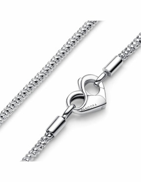 Collar de corazón Pandora de plata P 925