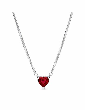 Collar De Corazón Pandora Timeless De Plata P 925 Zirconia Cúbica