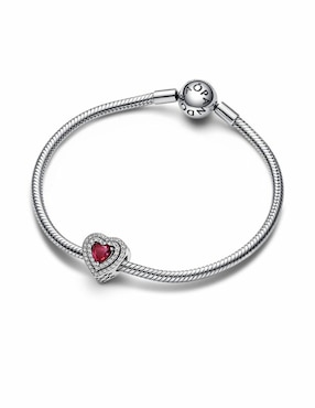 Charm de corazón Pandora timeless de plata P 925 zirconia