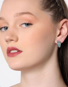 Arracadas Ocean Heart con acabado brillante cristal