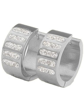 Arracadas Ocean Heart con acabado brillante cristal