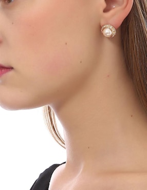 Aretes redondos Ocean Heart con acabado brillante cristal