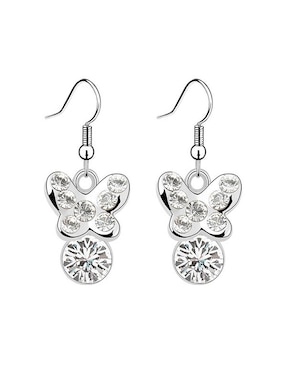 Aretes Largos De Mariposa Ocean Heart Cristal