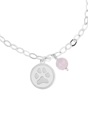 Pulsera Anante de plata Huellas con acabado pulido