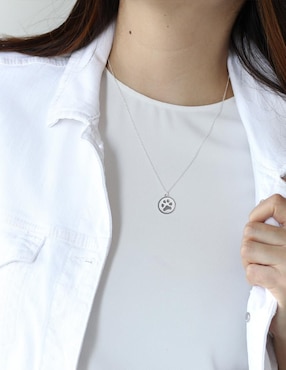 Collar de huella Anante Huellas de plata P 925