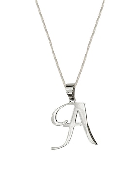 Collar De Letra A Armario Joyeria Love Letters De Plata