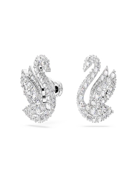 Aretes de cisne Swarovski Swarovski Iconic Swan con acabado brillante