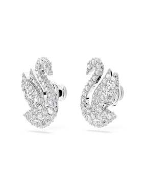 Aretes de cisne Swarovski Swarovski Iconic Swan con acabado brillante