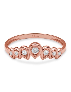 Anillo Amelie Joyas 14 K De Oro Zirconia