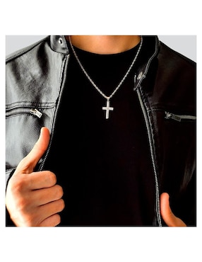 Collar con dije de cruz Crixus Joyeria de plata P 925