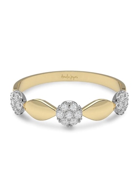 Anillo Amelie Joyas 14 K De Oro Zirconia