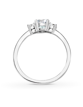 Anillo con gema Carré P 925 de plata zirconia brillante