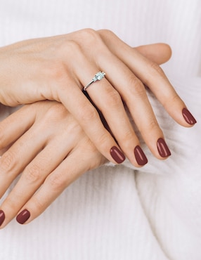 Anillo con gema Carré P 925 de plata zirconia brillante