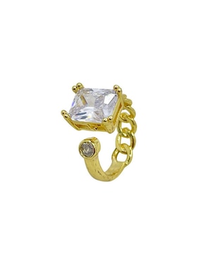 Anillo con gema geométrico Oro Angelus zirconia cúbica brillante
